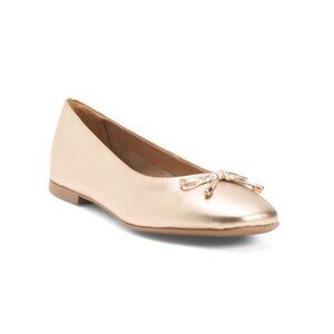 BOTTERO Gold Made In Brazil Leather Ballet Flats